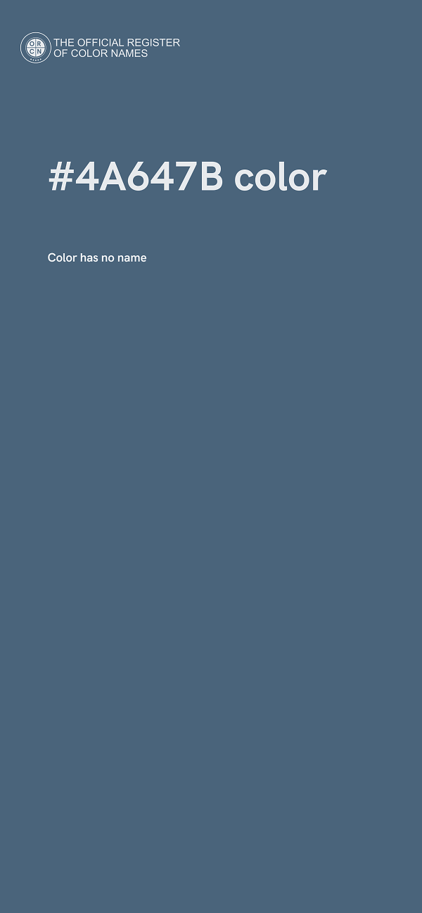 #4A647B color image
