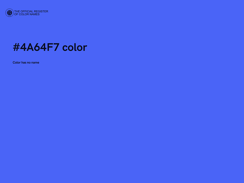 #4A64F7 color image