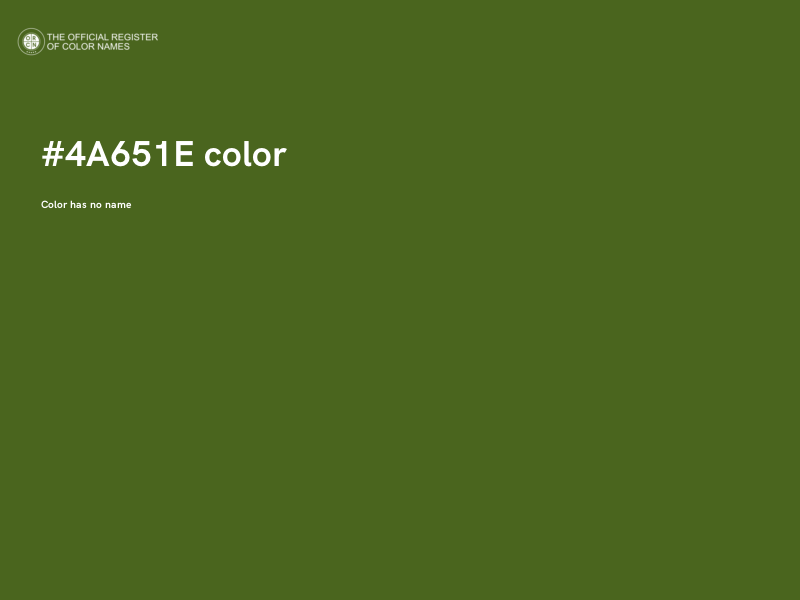 #4A651E color image