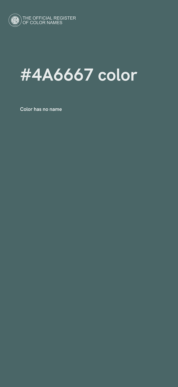 #4A6667 color image