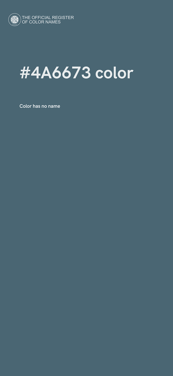 #4A6673 color image
