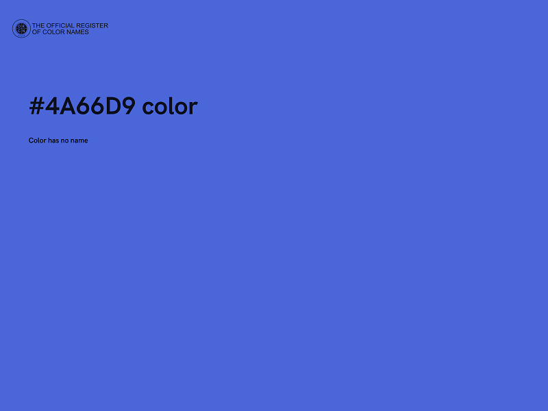 #4A66D9 color image