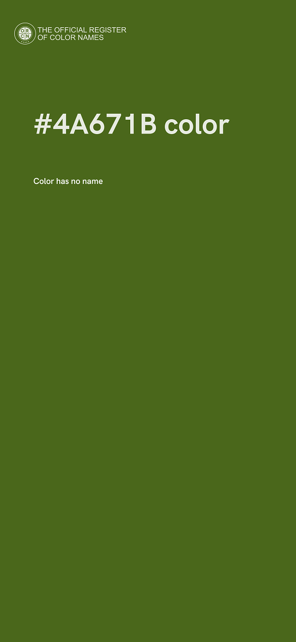 #4A671B color image