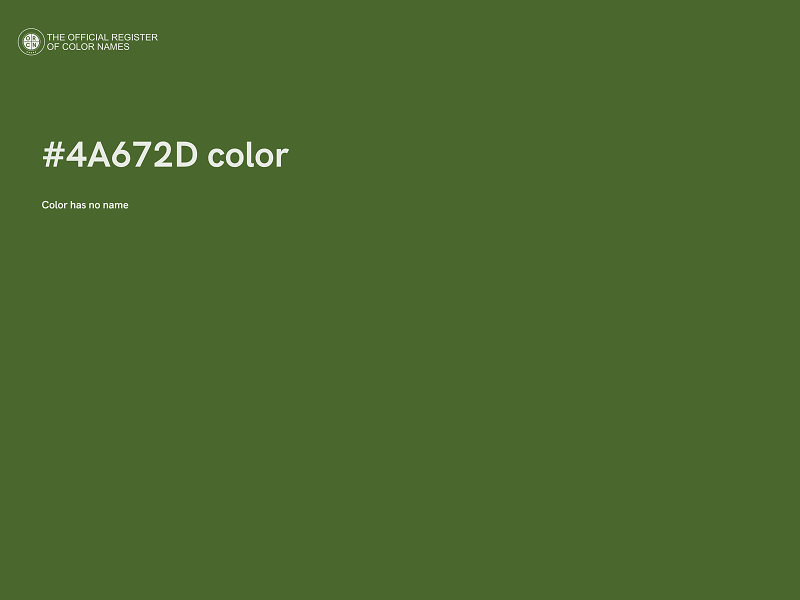 #4A672D color image