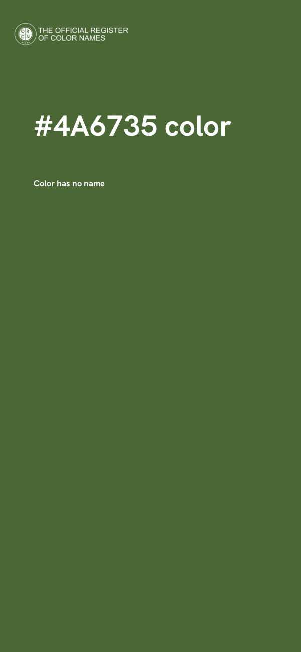 #4A6735 color image