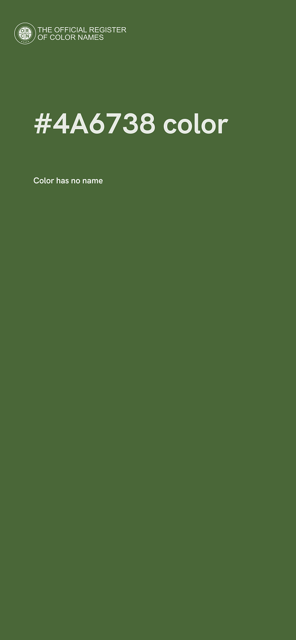 #4A6738 color image