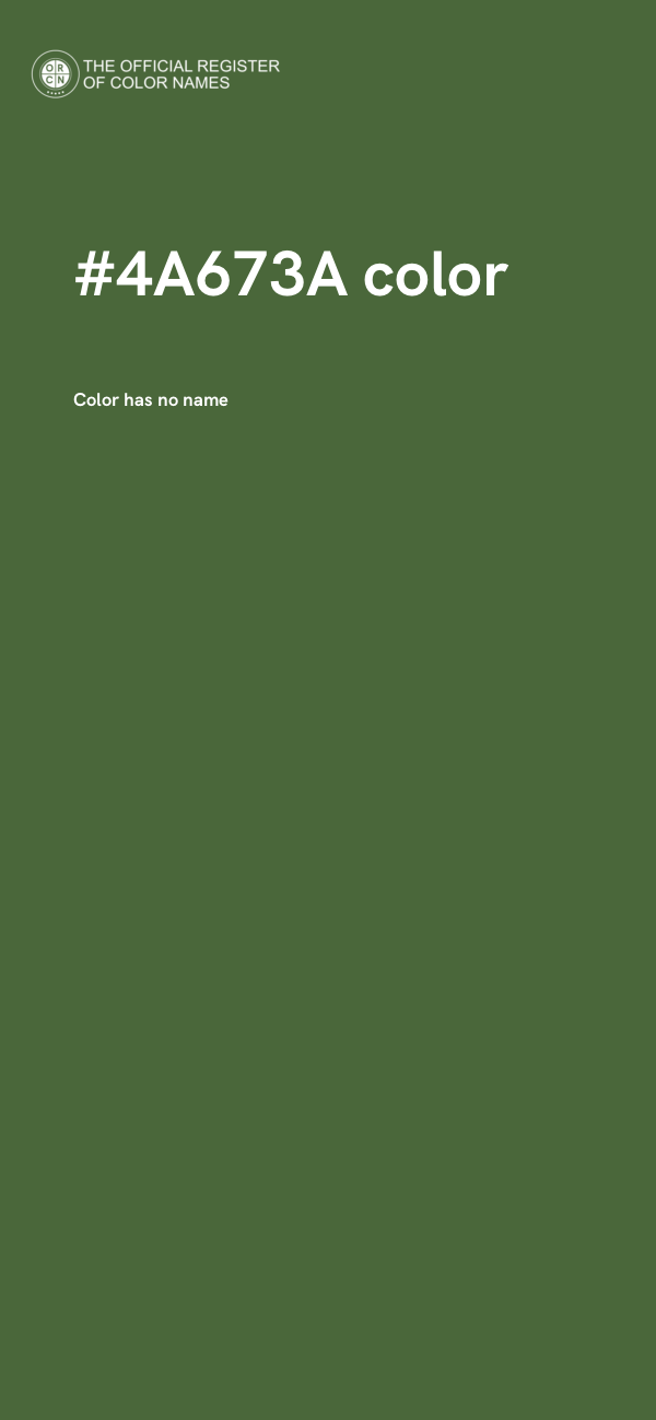 #4A673A color image
