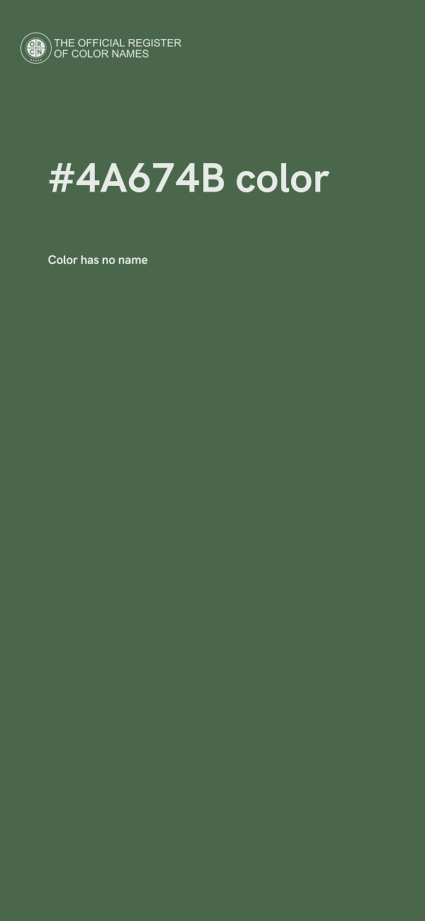 #4A674B color image
