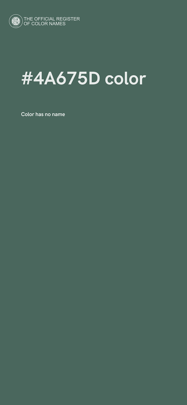#4A675D color image