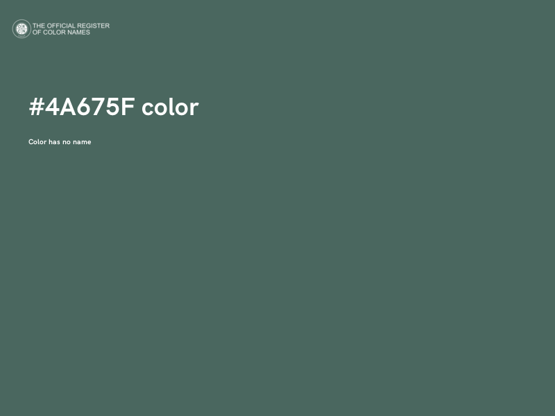 #4A675F color image