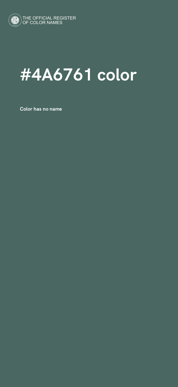 #4A6761 color image