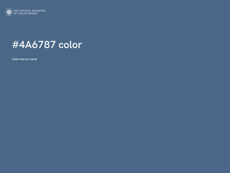 #4A6787 color image