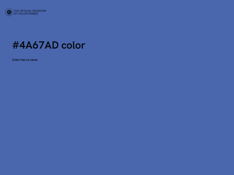 #4A67AD color image