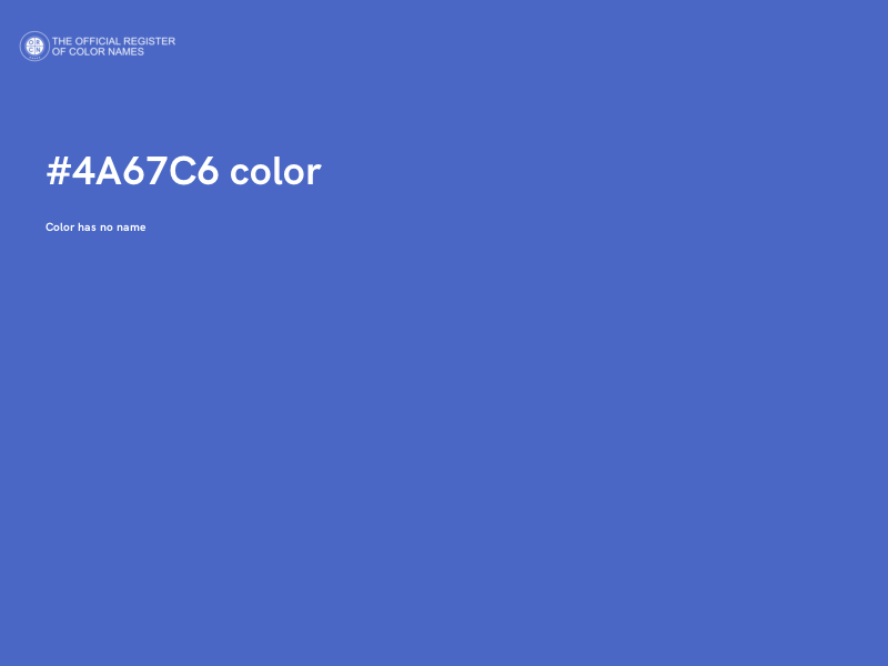 #4A67C6 color image