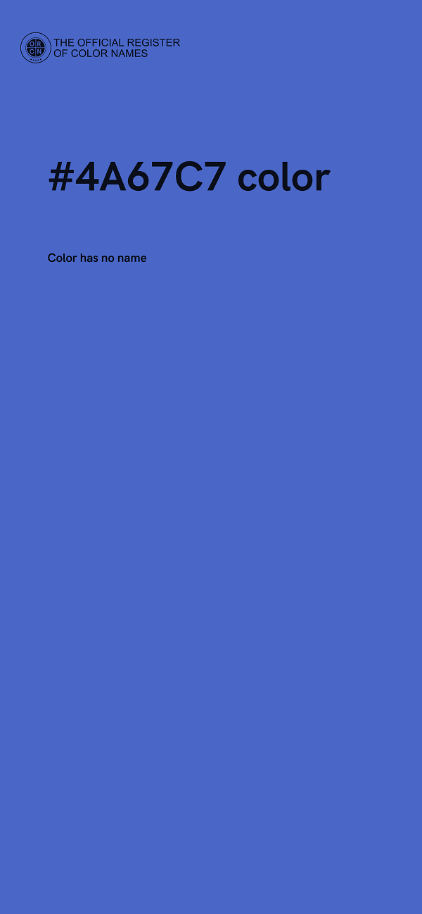 #4A67C7 color image