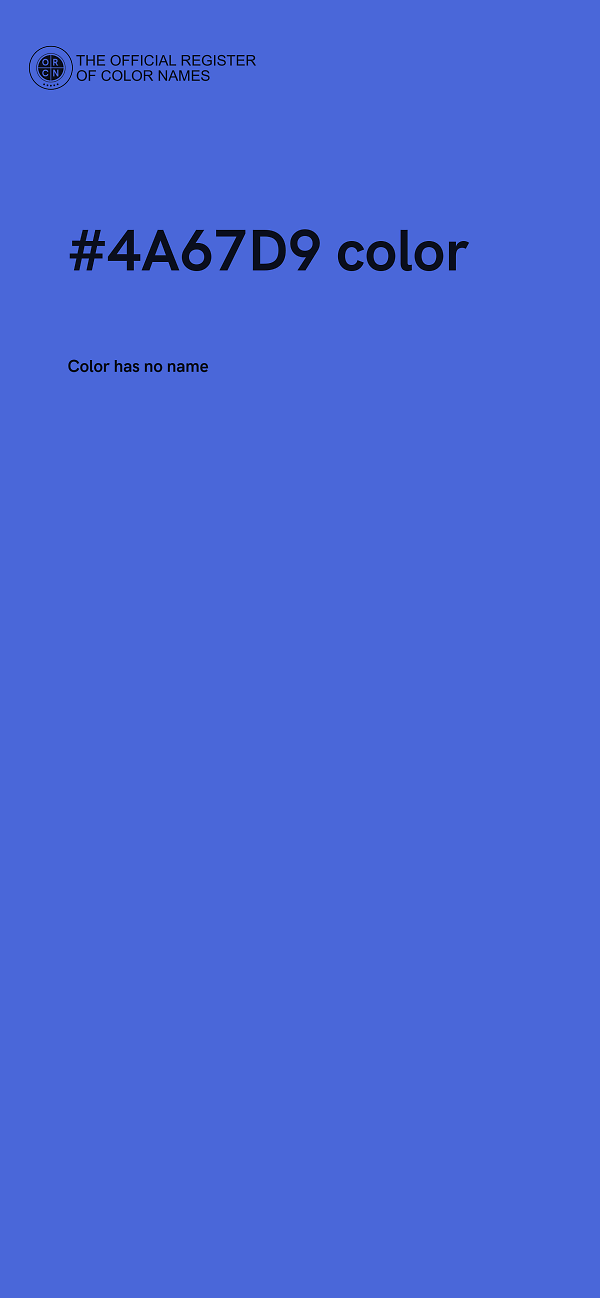 #4A67D9 color image