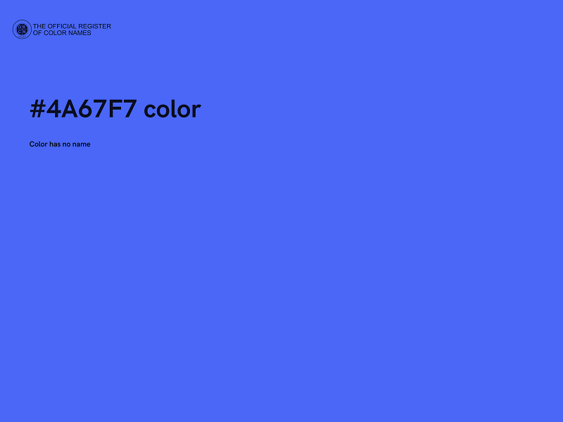 #4A67F7 color image