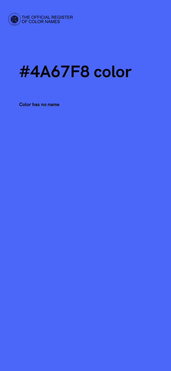 #4A67F8 color image