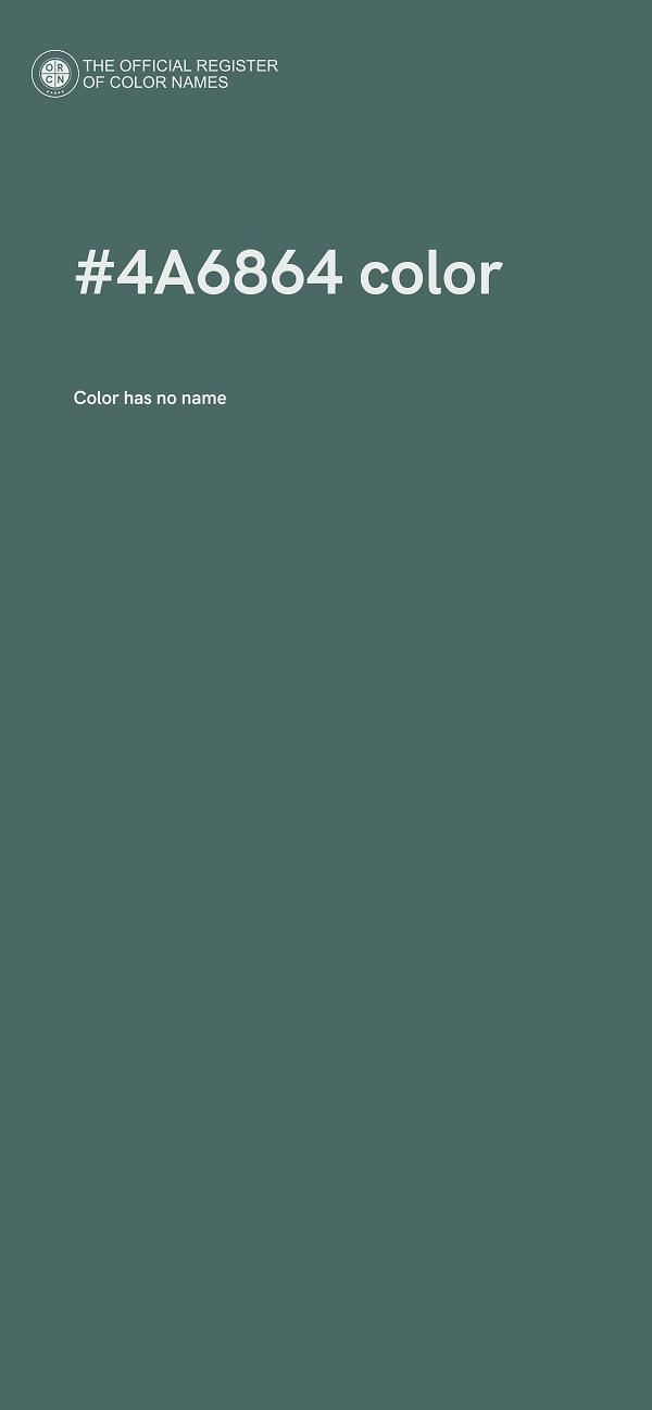 #4A6864 color image