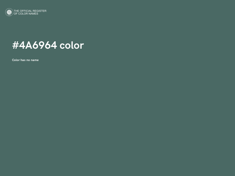 #4A6964 color image