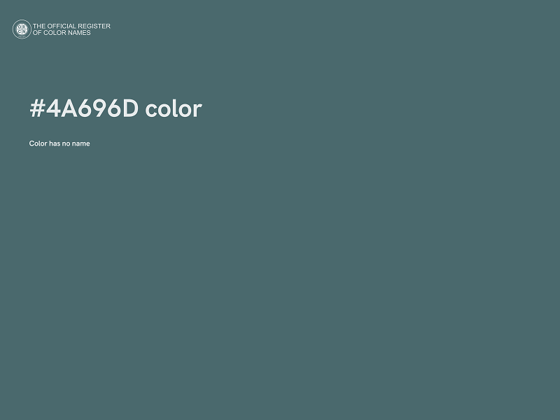 #4A696D color image