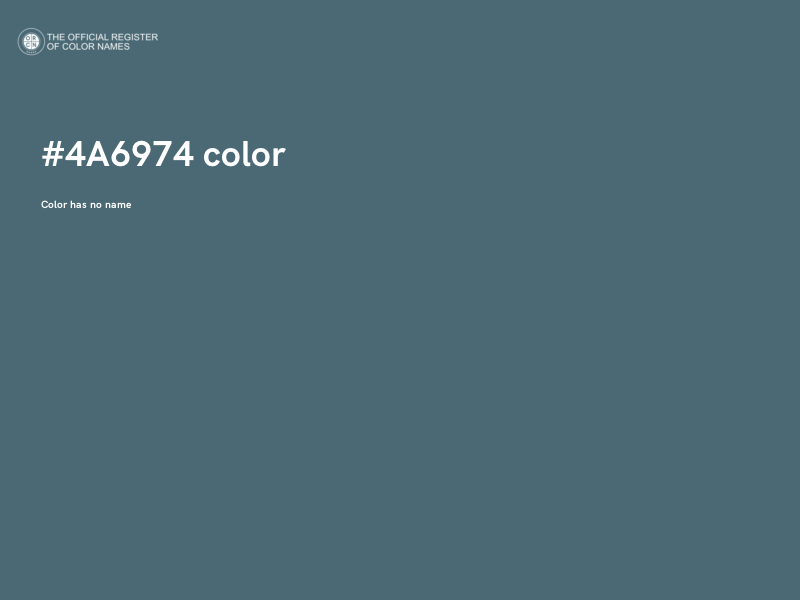 #4A6974 color image