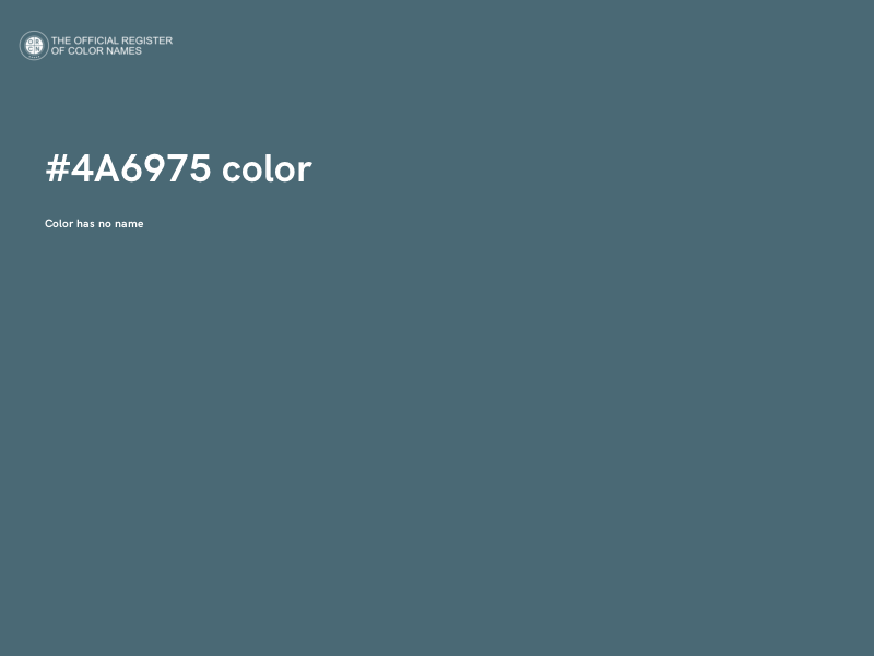 #4A6975 color image
