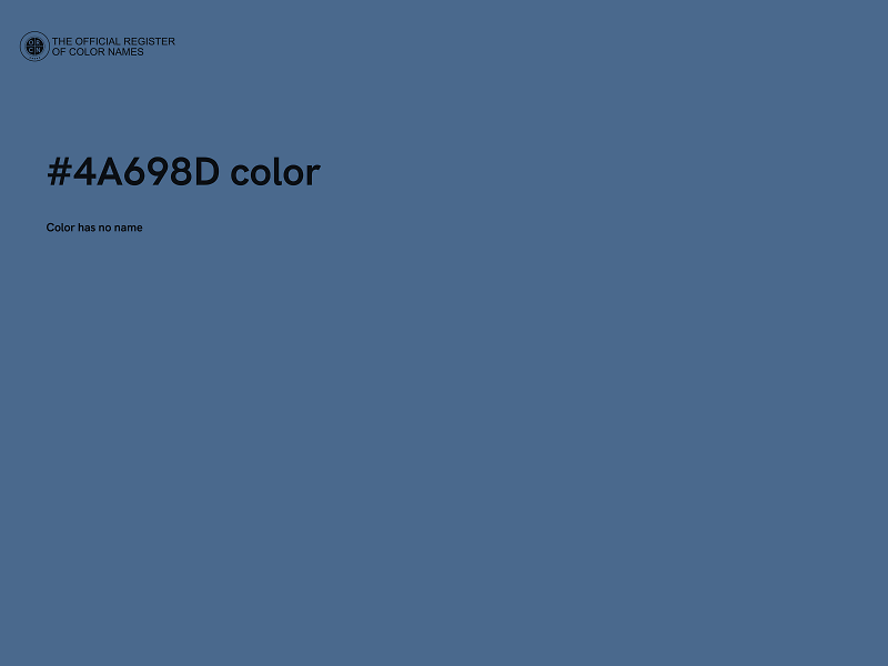 #4A698D color image