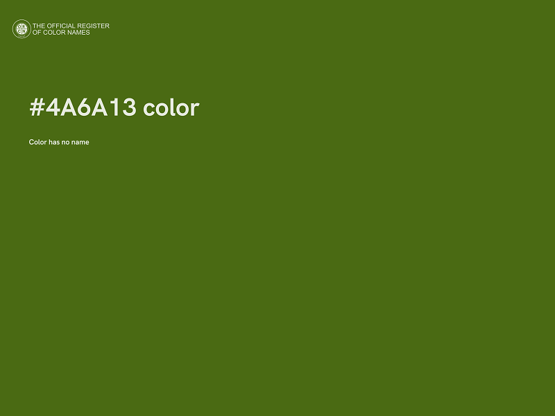#4A6A13 color image