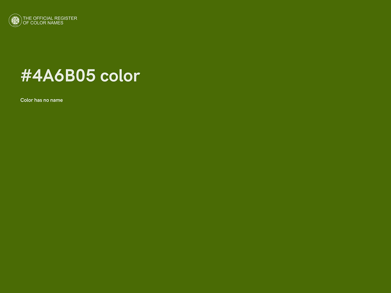 #4A6B05 color image