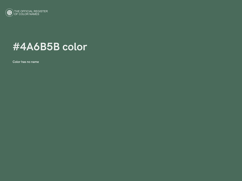 #4A6B5B color image