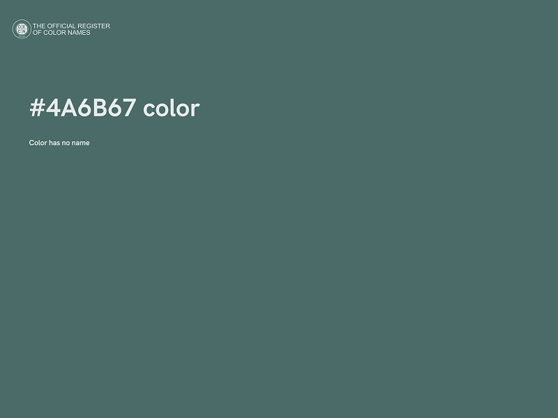 #4A6B67 color image