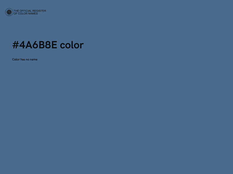 #4A6B8E color image