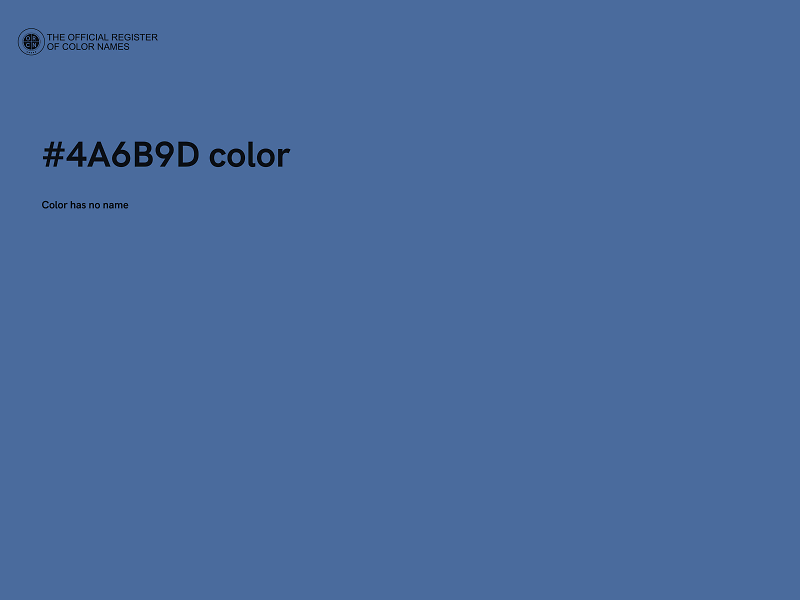 #4A6B9D color image