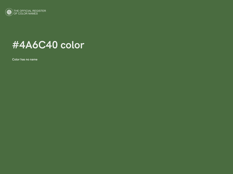 #4A6C40 color image