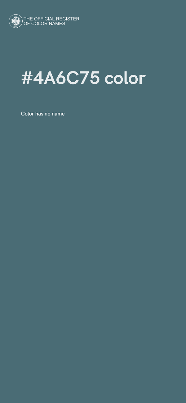 #4A6C75 color image