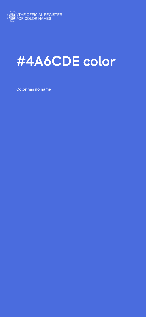 #4A6CDE color image