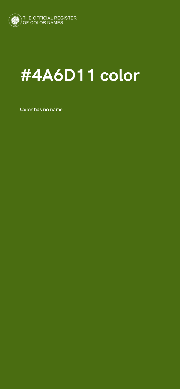 #4A6D11 color image
