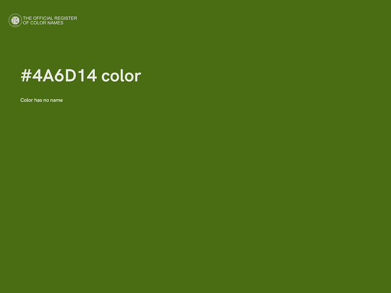 #4A6D14 color image