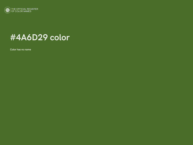 #4A6D29 color image