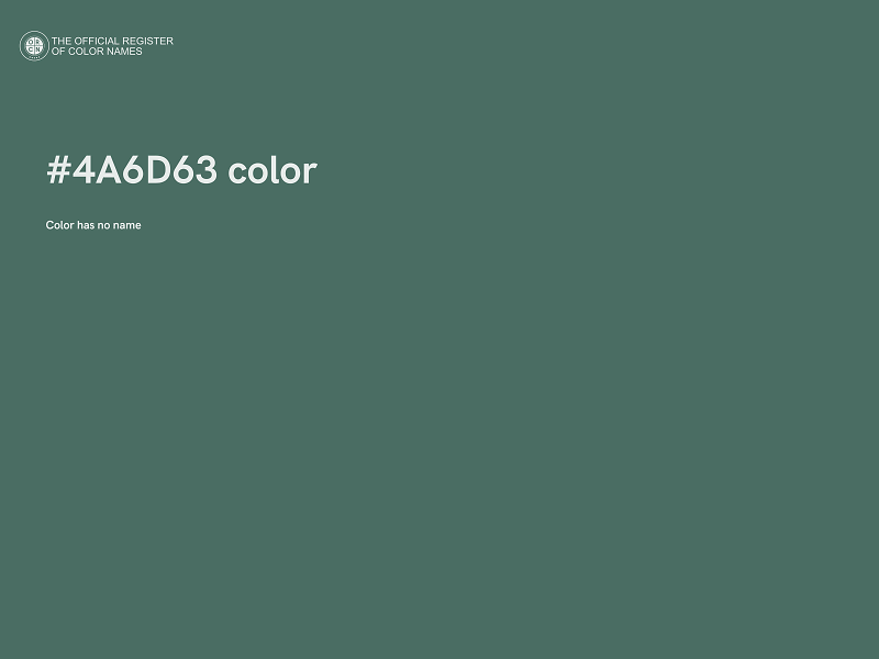 #4A6D63 color image