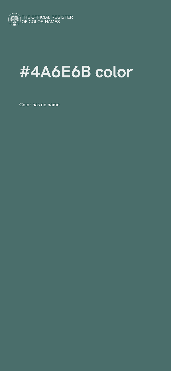 #4A6E6B color image