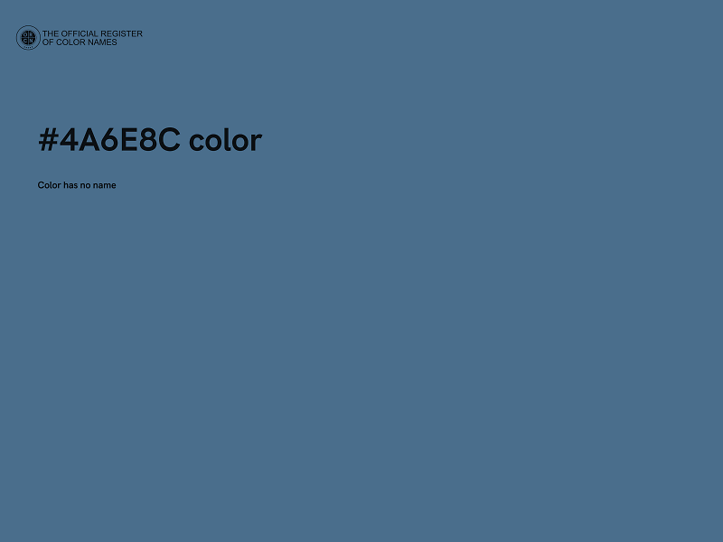 #4A6E8C color image