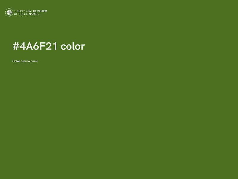 #4A6F21 color image