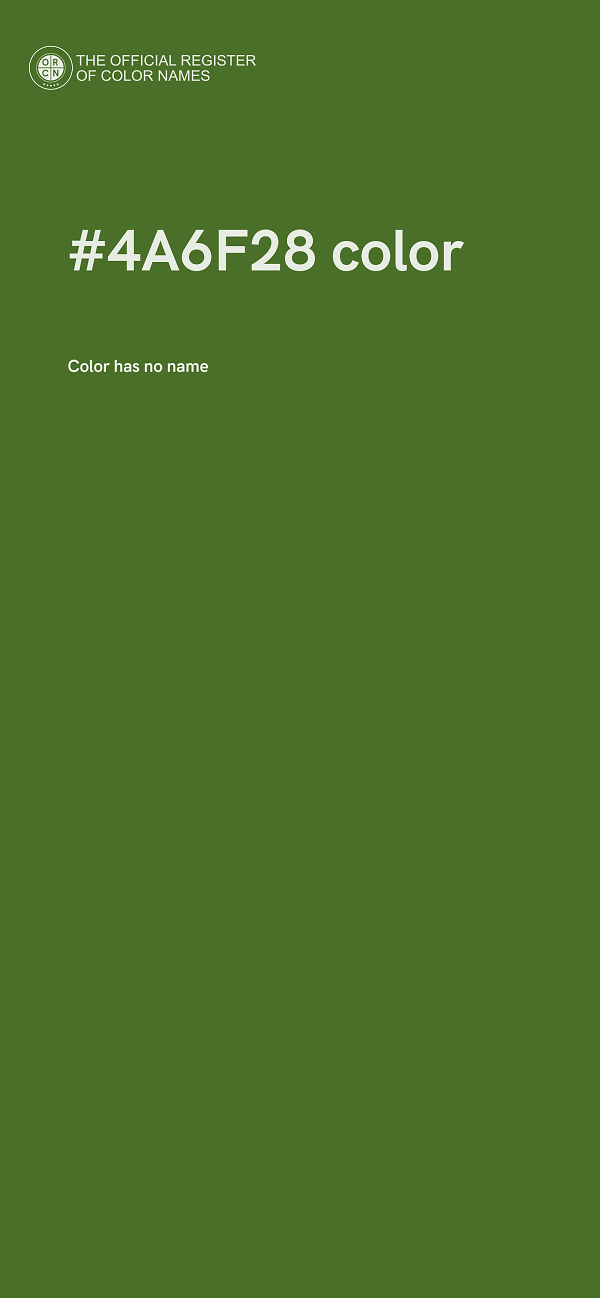 #4A6F28 color image