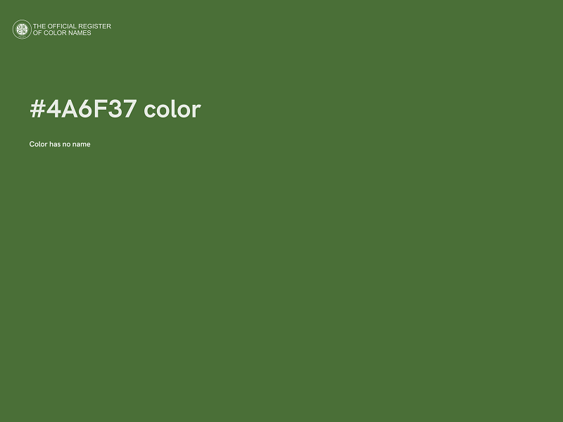 #4A6F37 color image