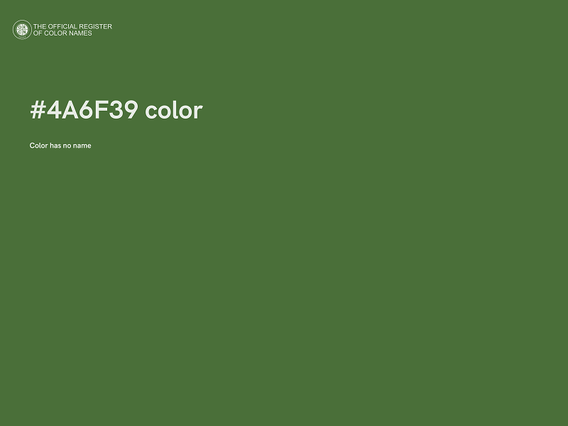 #4A6F39 color image