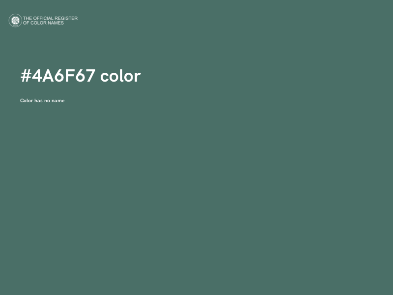 #4A6F67 color image