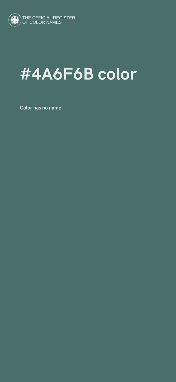 #4A6F6B color image