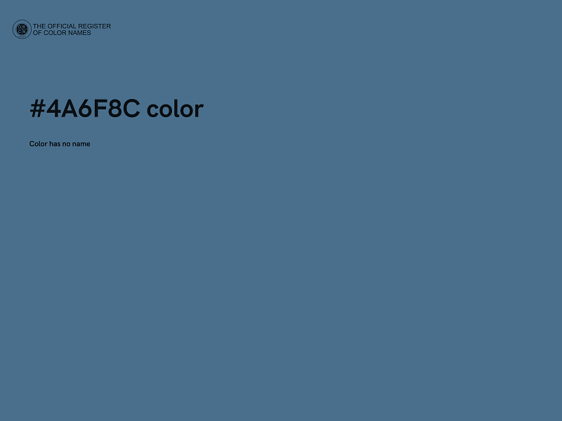 #4A6F8C color image